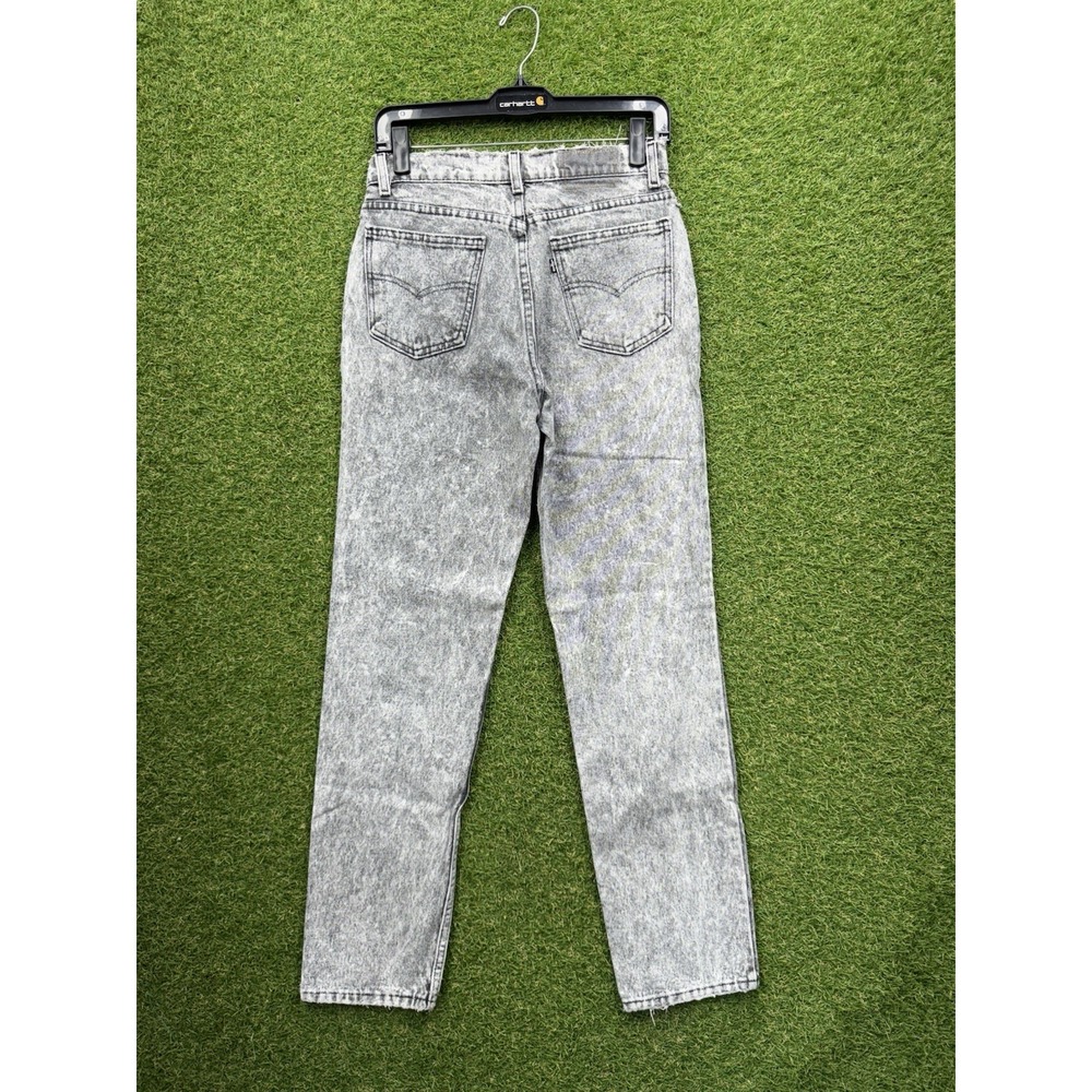 Vintage Levis Student Fit Jeans Size 30x30 Grey Acid Wash Distressed 90s 80s y2k